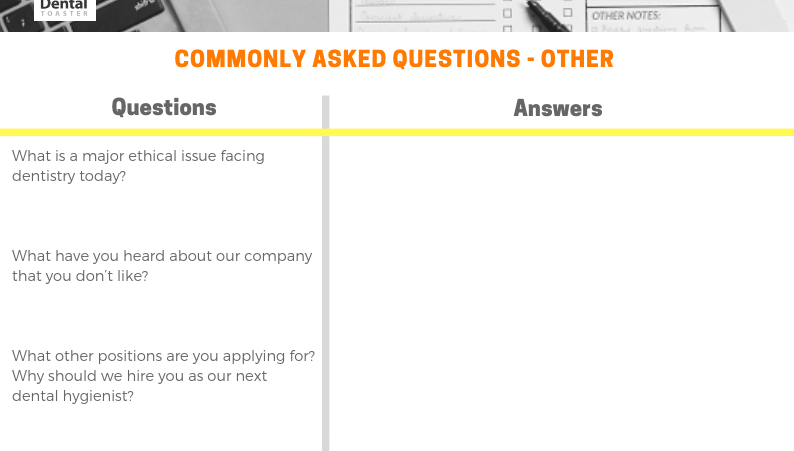 Dental hygiene resume and interview