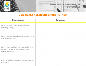 Dental hygiene resume and interview